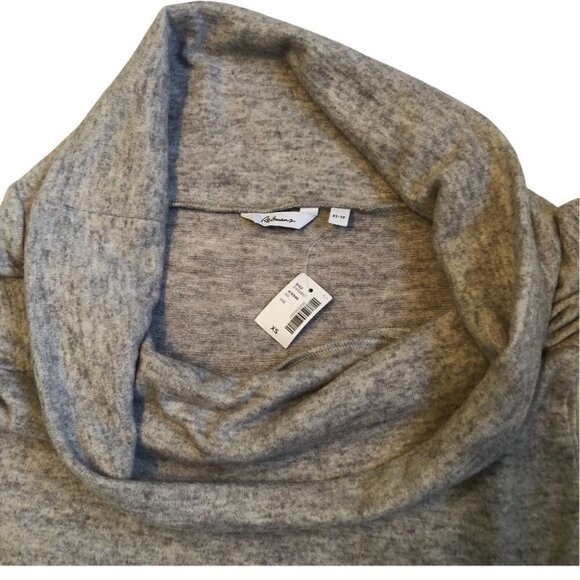 NWT Reitmans Ladies Cowl Neck Lightweight Fleece Heathered Grey Ladies  XSm - Picture 3 of 12